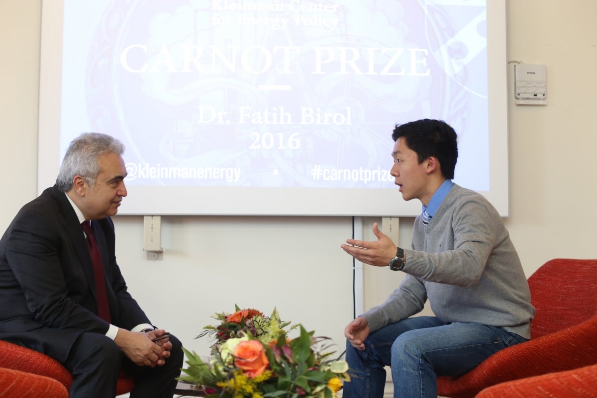 IEA executive director Fatih Birol in an interview with Daily Pennsylvanian reporter Chasen Shao