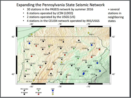 Figure 3: Expanding the Pennsylvania State Seismic Network