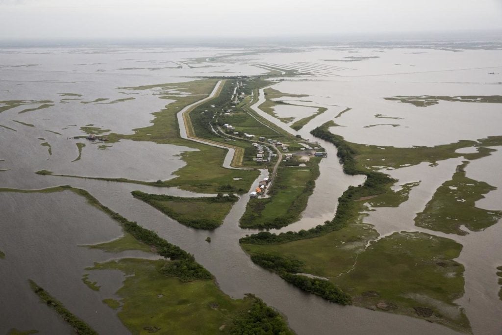 A flooded plain