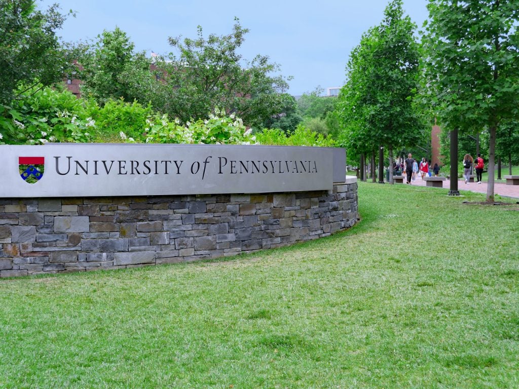 A University of Pennsylvania sign