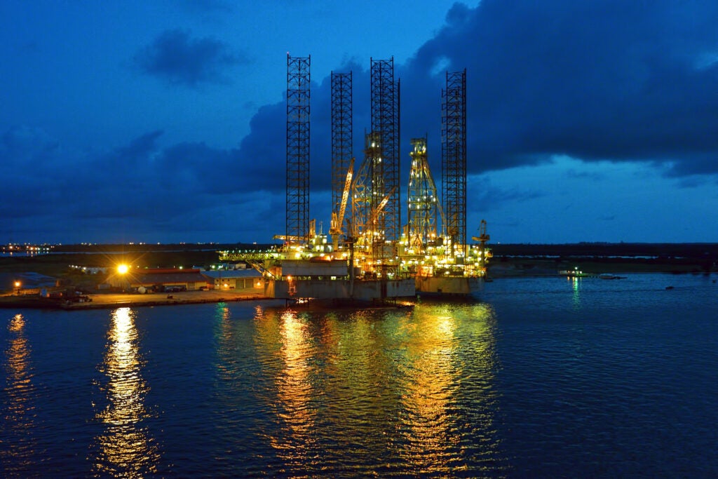 Oil rig in the yards. Apapa, Port of Lagos, Nigeria