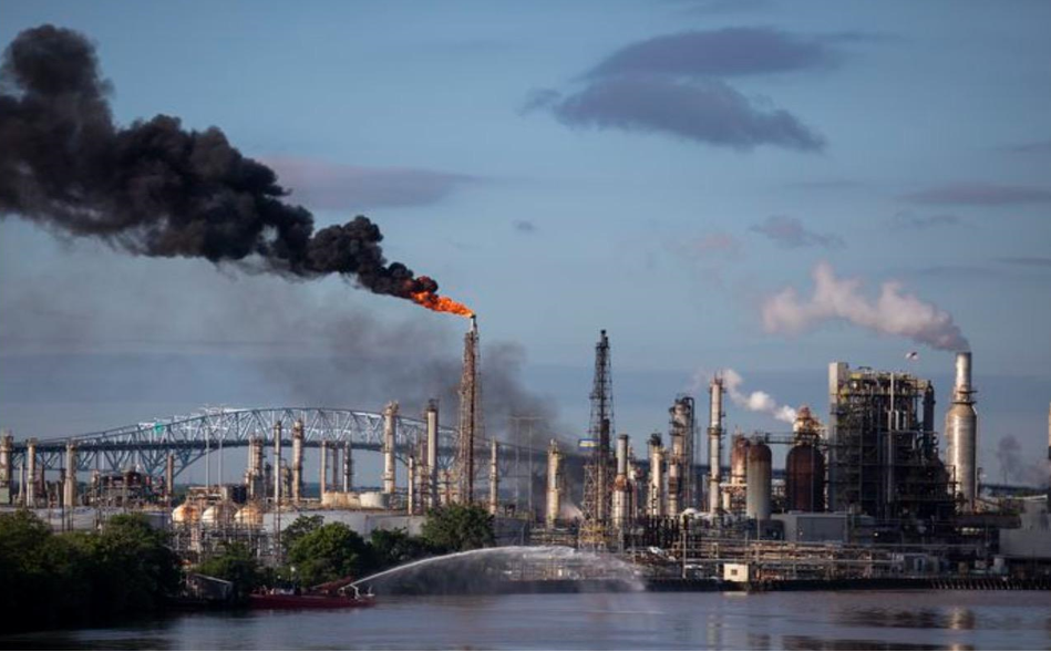 The Philadelphia Energy Solutions refinery on June 21, 2019 after a massive fire and explosion shut it down. Source: The New York Times.