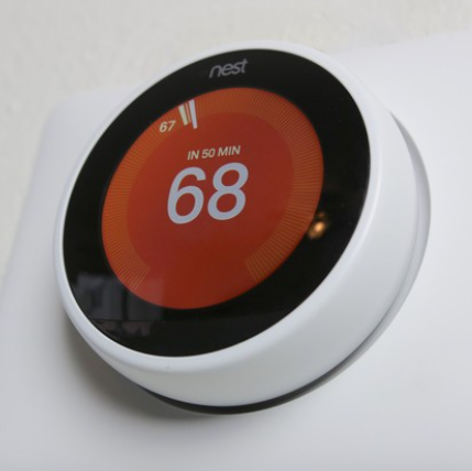Nest thermostat set to 68 degrees
