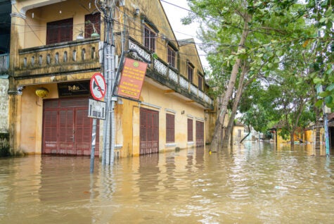 Flooding in a Vietnam city.