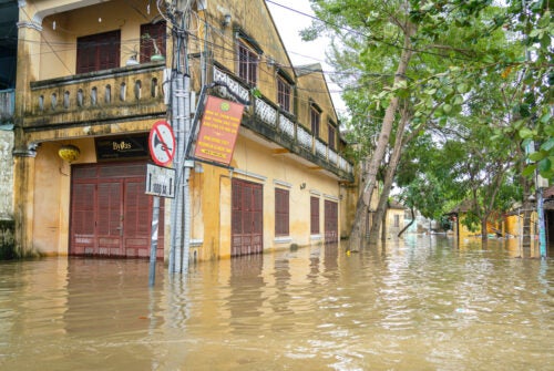 Flooding in a Vietnam city.