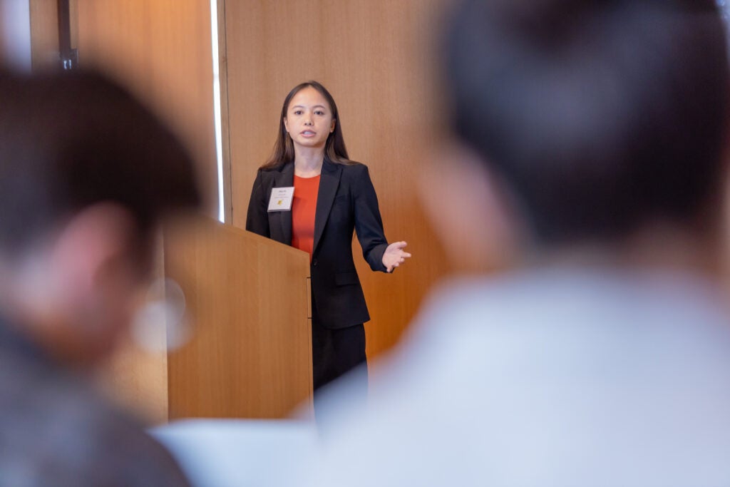 Alina Ho presents at the Energy Week Lightning Talks 