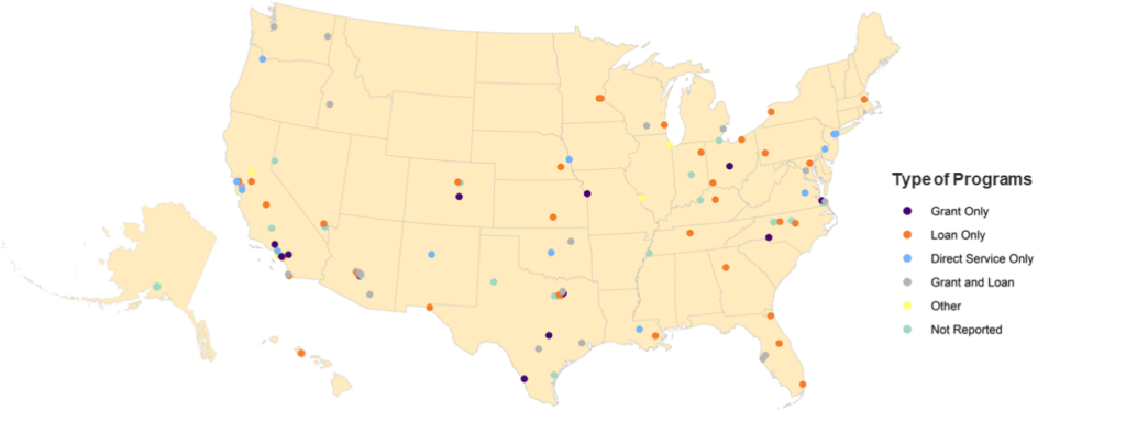 Figure 1: Locations of Municipal Level Homeowner Repair Programs. 

Source: Source: Mayes & Martin, 2022