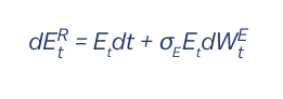 dE_t^R = E_t dt + Ļ_E E_t dW_t^E